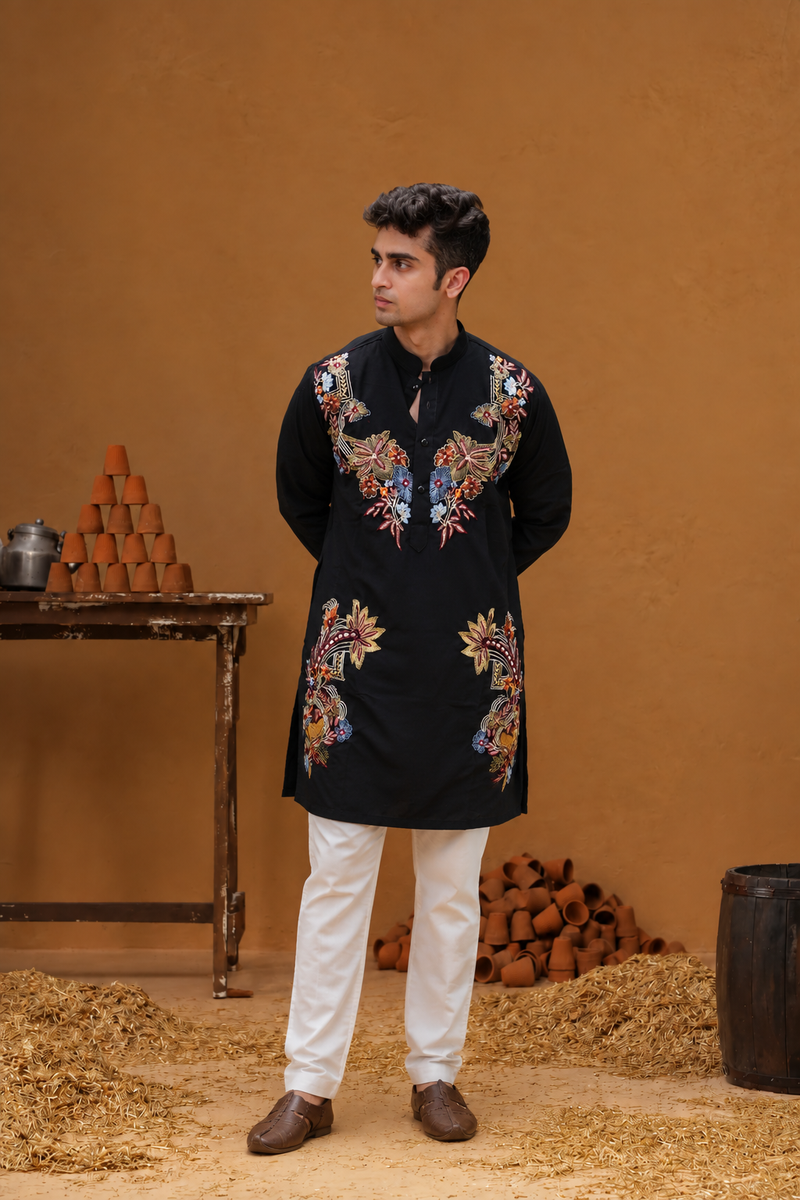 Zubair Floral Embroidered Kurta Set