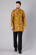 Mustard Paisley Embroidered Kurta - front